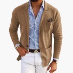 Men's Cardigan Blazer – Elegant Knit Jacket for Men - Image 4