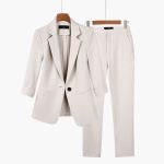 Elegant Blazer and Pants Set for Women - Perfect Suit - Image 2