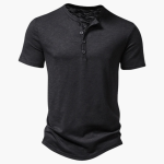 Comfortable Henley Shirt for Men – Short-Sleeved & Summery - Image 2