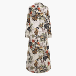 Floral Maxi Dress for Women with Button Placket – Long Dress - Image 2