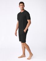 Men's Bamboo Stretch-Knit Short Sleeve Pajama Set - Image 2