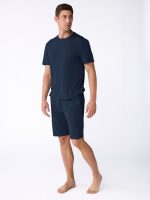 Men's Bamboo Stretch-Knit Short Sleeve Pajama Set - Image 10