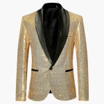 Formal Sequin Coat for Men - Shiny Appearance - Image 2