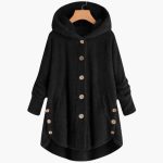 Women's Jacket with Hood and Button Closure - Image 2