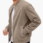 Men's Bomber Jacket with Zipper and Side Pockets - Image 2
