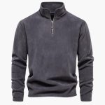 Men's Zip-Up Fleece Pullover with Soft Lining - Image 5
