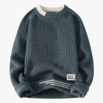 Men's sweater with round neckline and ribbed hem - Image 2