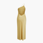 Satin Slip Dress for Women with Slit – Elegant Evening Dress - Image 2