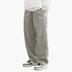 Men's Cord Pants with Elastic Waistband and Pockets - Image 2