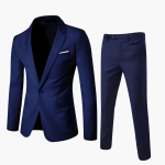 Slim Fit Suit Set for Men with Blazer and Trousers - Image 2