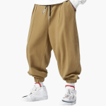Men's Corduroy Pants with Waistband and Drawstring and Cuffs - Image 2
