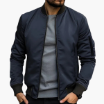 Men's Bomber Jacket with Side Pockets - Image 2