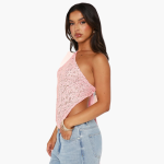 Lace One Shoulder Top for Women – Asymmetrical Trend Look - Image 2