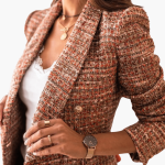 Tweed Blazer with Buttons for Women – Elegant & Modern - Image 2