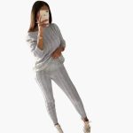 Women's Knitting Set with Long Sleeves and Elastic Waistband - Image 8