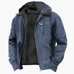 Men's Outdoor Jacket with Hood and Zipper - Image 3