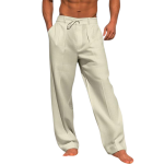 Men's Casual Pants with Drawstring Waist and Side Pockets - Image 3