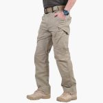 Men's Cargo Pants with Zipper and Multiple Pockets