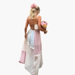 Patchwork Maxi Dress - Women's Summer Dress with Spaghetti Straps - Image 4