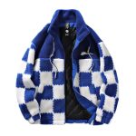 Men's Jacket Checkered Pattern with Zipper