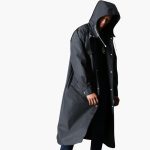 Men's Raincoat with Hood and Full Button Closure - Image 2