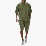 Men's Summer Two-Piece Set with Drawstring Shorts and Oversized Shirt - Image 6