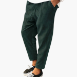 Men's Corduroy Pants with Stretch Waistband and Straight Leg - Image 4