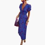 Women's Floral Wrap Dress – Summer Dress with V-Neck - Image 6