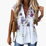 Summer Top for Women with - Butterfly Print Light - Image 2