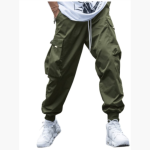 Men's Cargo Jogger Pants with Drawstring and Elastic Cuffs - Image 3
