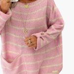 Women's Sweater with Boat Neck and Front Pocket - Image 2