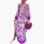 Boho Maxi Dress for Women – Green Floral Summer Dress - Image 3