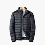 Men’s Quilted Jacket with Zipper and Collar - Image 2