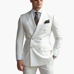 Two-Piece Men's Suit with Double-Breasted Jacket and Peak Lapel - Image 3