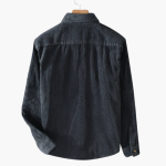 Cord Overshirt for Men - Oversized Long Sleeves and Button Placket - Image 3
