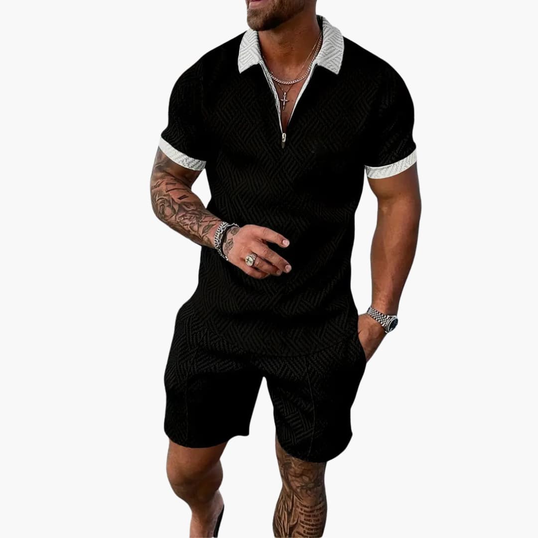 3_49_3e17cb6e-5a27-439d-b839-fbe4c29098c4.jpg Men's Summer Two-Piece with Zipper and Shorts - Image 1