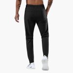 Men's Training Pants with Elastic Waistband and Zipper Pockets - Image 2