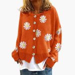 Women’s Cardigan with Floral Pattern - Image 3