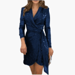 Sequin Wrap Dress for Women – Festive & Elegant - Image 3