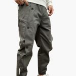 Men's Summer Pants with Button Placket and Elastic Cuffs