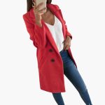 Women's Coat with Button Closure and Long Sleeves - Image 10
