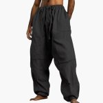 Men's Summer Pants with Wide Leg and Drawstring - Image 4