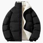 Warm Women's Puffer Jacket with Fleece Lining and Hood - Image 3