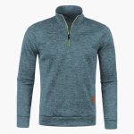 Men’s Pullover with Half-Zip Neckline and Long Sleeves - Image 10