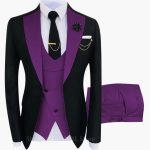Men's Suit with Vest and Long-Sleeved Blazer - Image 3