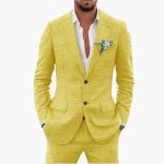 Men's Summer Suit with Lapel and Tailored Fit - Image 7