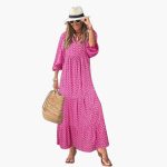 Boho Maxi Dress for Women - Floral Pattern & Loose Fit - Image 3