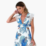 Fashionable Lace Maxi Dress - Elegant Evening Dress for Women - Image 2