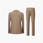 Men's Two-Piece Suit with Pinstripes and Lapel Collar - Image 6