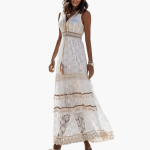 Maxi Dress with Lace for Women – in Airy Boho Style - Image 3